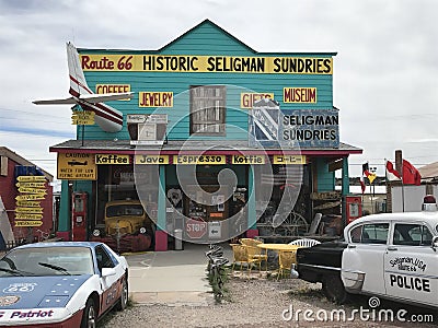 Seligman sundries at Route66 USA Editorial Stock Photo