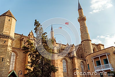 Selimiye Mosque, formerly St. Sophia Cathedral. Nicosia, Cyprus Stock Photo