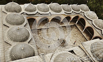 Edirne Selimiye Mosque garden in Turkey. The mosque was commissioned by Sultan Selim II, and was built by architect Mimar S Editorial Stock Photo