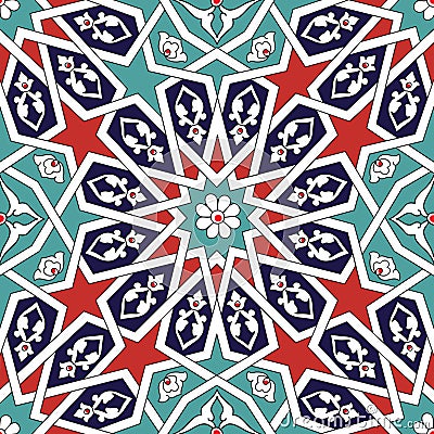 Seljuk Geometric Floral Design Stock Photo