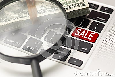 sell written on keyboard showing business or finance concept Stock Photo