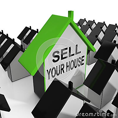 Sell Your House Home Means Marketing Property Stock Photo