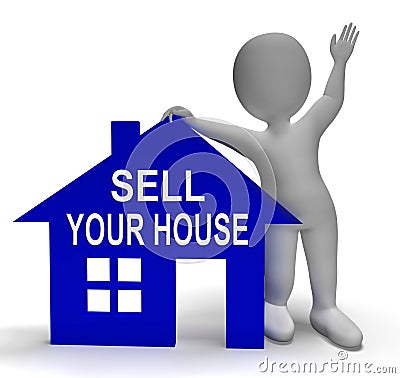 Sell Your House Home Shows Putting Property Stock Photo