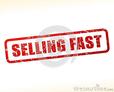Selling fast text buffered Vector Illustration