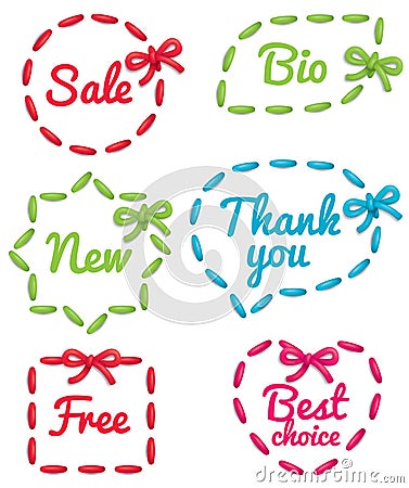 Selling tag set Vector Illustration