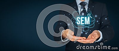 SEM search engine marketing Stock Photo