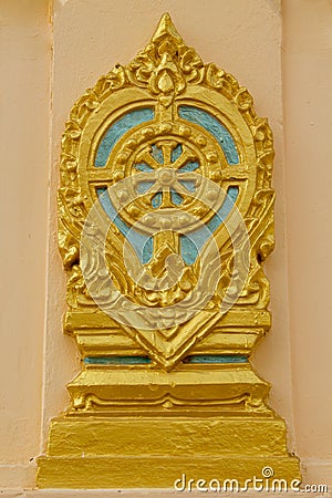 Sema boundary marker of a temple ,symbol of buddhism church Stock Photo