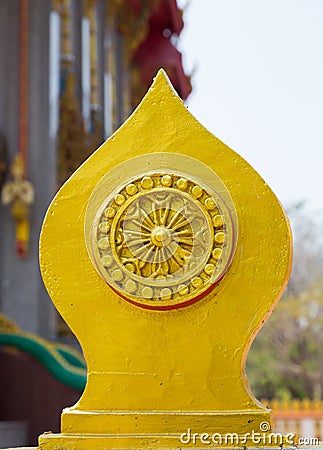 Sema is a symbol In the temple of Buddhism. Stock Photo