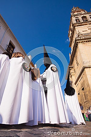 Semana Santa (Holy Week) in Cordoba, Spain. Editorial Stock Photo