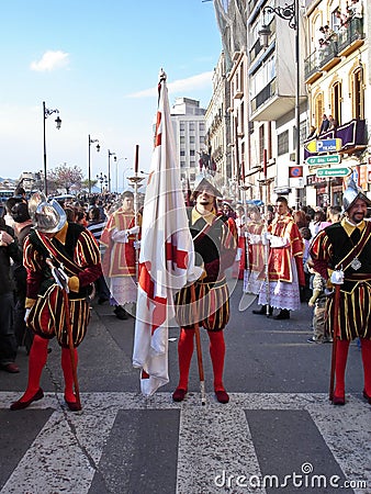 Semana Santa ( Holy Week ) Procession Editorial Stock Photo