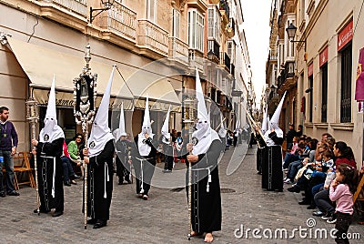 Semana Santa (Holy Week) Procession in the streets Editorial Stock Photo