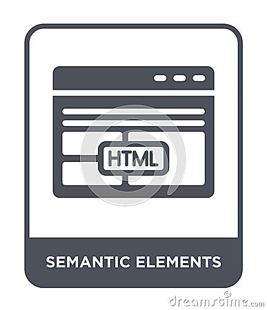 semantic elements icon in trendy design style. semantic elements icon isolated on white background. semantic elements vector icon Vector Illustration