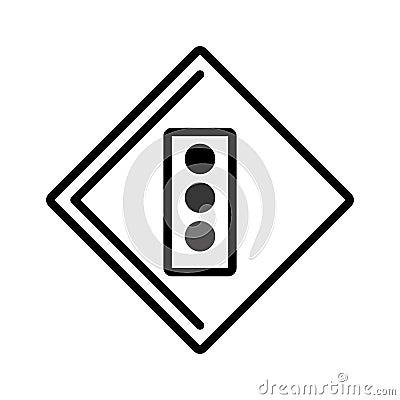 Semaphore traffic light icon Vector Illustration