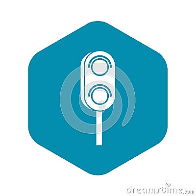 Semaphore trafficlight icon, simple style Vector Illustration