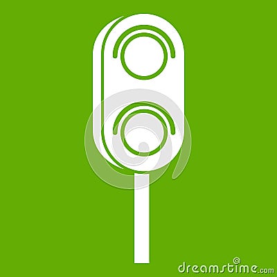 Semaphore trafficlight icon green Vector Illustration