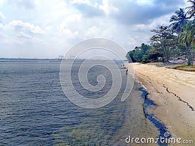 Sembawang beach in Singapore Editorial Stock Photo