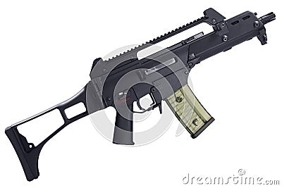 Semi-automatic assault rifle isolated Stock Photo