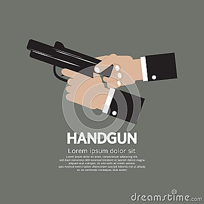 Semi-Automatic Handgun Vector Illustration
