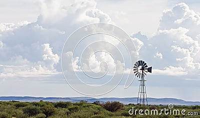 Semi desert landscape Stock Photo