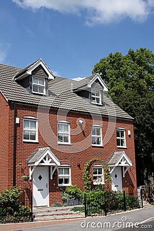 Semi-Detached Houses Stock Photo