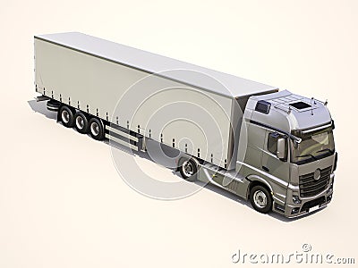 Semi-trailer truck Stock Photo