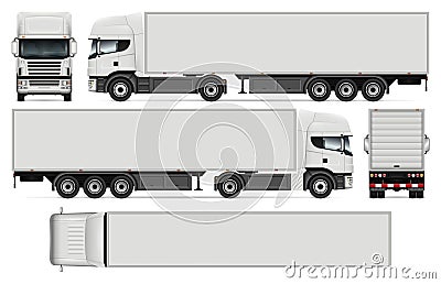 Semi-trailer truck vector illustration Vector Illustration