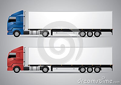 Semi-trailer Truck - Vector Illustration Vector Illustration