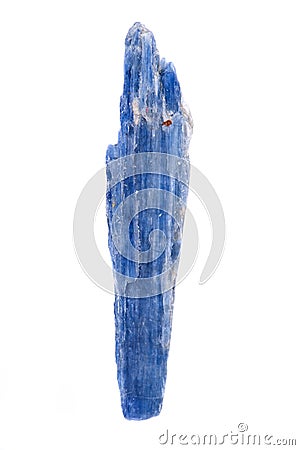 Semi-translucent gem quality blue Kyanite blade from Brazil Stock Photo