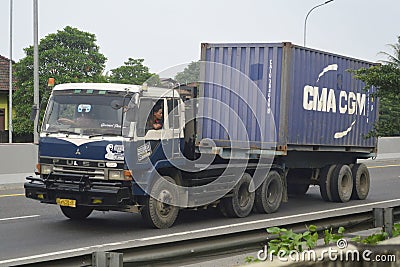 Semi Truck Mitsubishi Fuso The Great Editorial Stock Photo