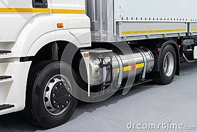 Semi truck with tank for CNG. Stock Photo