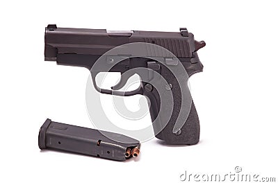 Semiautomatic Handgun Stock Photo