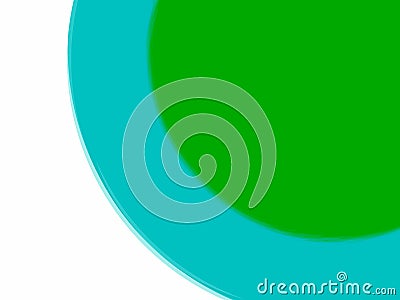 semicircle blue green white nice gradient sweet bright abstract for background Stock Photo