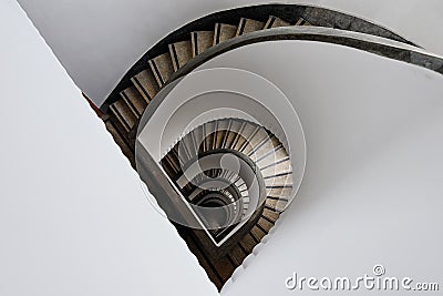 Semicircular winding stair Stock Photo