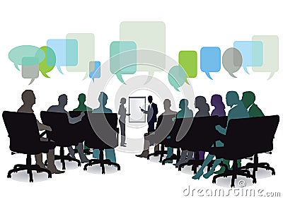 Seminar meeting Vector Illustration