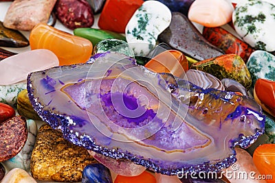 Semiprecious natural stones Stock Photo