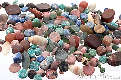 The Semiprecious stones Stock Photo