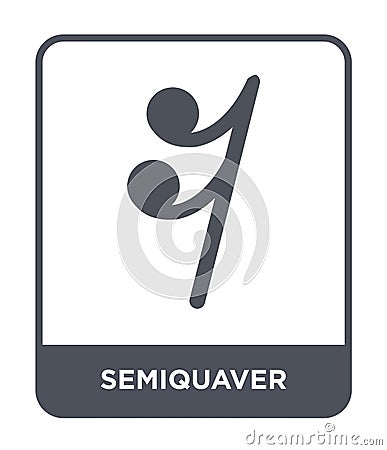 semiquaver icon in trendy design style. semiquaver icon isolated on white background. semiquaver vector icon simple and modern Vector Illustration