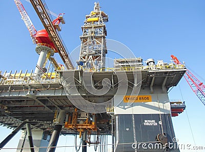 Semisubmersible Ensco 8506 Editorial Stock Photo