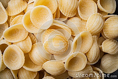Semolina pasta, flat lay Stock Photo
