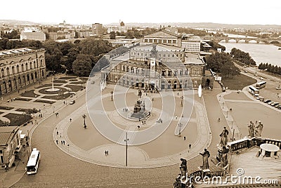 Semperoper is the opera house of the Sachsische Staatsoper Editorial Stock Photo