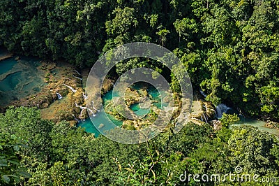 Semuc Champey natural swimming pools, Guatemala Stock Photo