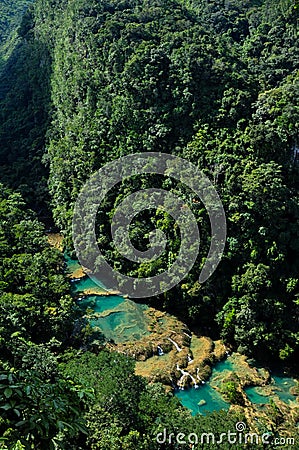 Semuc Champey natural swimming pools, Guatemala Stock Photo