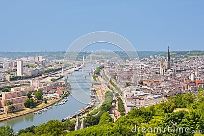 The Sena in Rouen Stock Photo