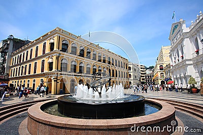 Senado Square, Macao,China Editorial Stock Photo