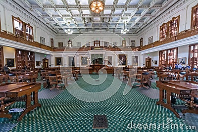 Senate Chamber in Texas State Capitol in Austin, TX Editorial Stock Photo