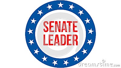 Senate Leader election on a USA background, 3D rendering. United States of America flag waving in the wind. Voting, Freedom Stock Photo