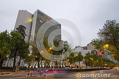 Senate Palace on Reforma Avenue, Mexico City, Mexico Stock Photo