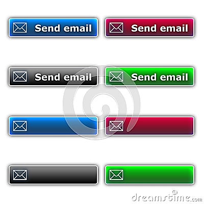 Send email buttons Stock Photo