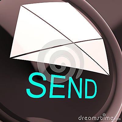 Send Envelope Means Email Or Post To Recipient Stock Photo