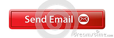 Send mail icon web button Cartoon Illustration